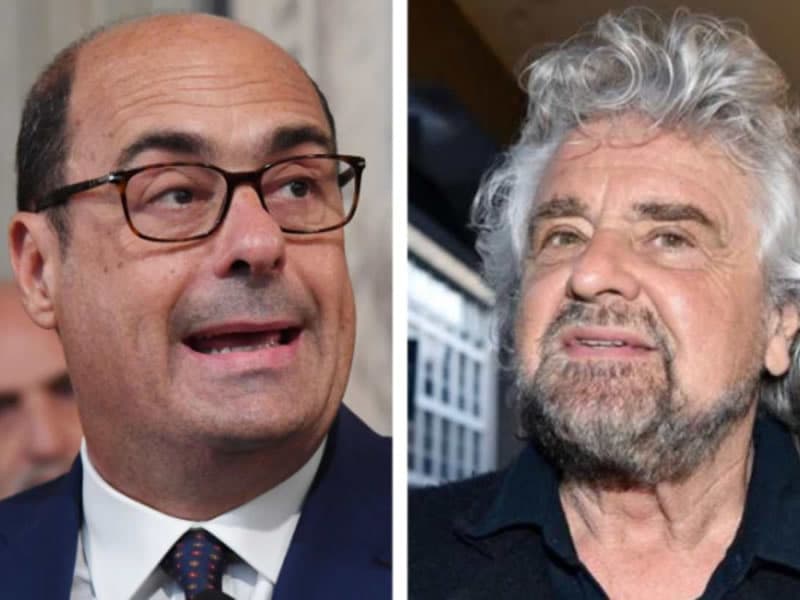 Zingaretti, Grillo