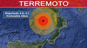 Scossa di terremoto 4.1 nella zona del Tirreno meridionale