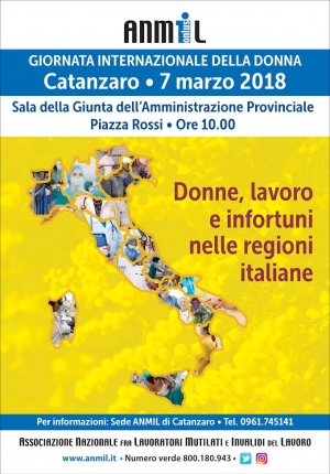 Giornata internazionale della donna 2018: ''Donne, lavoro e infortuni nelle regioni italiane''