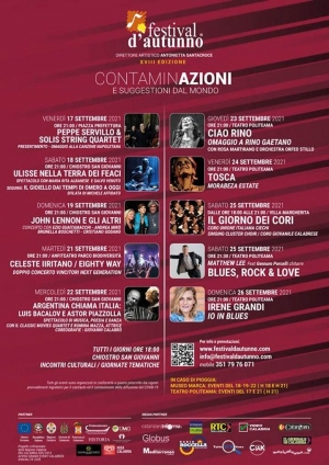 Festival D'Autunno, serata dedicata a Luis Bacalov e Astor Piazzolla