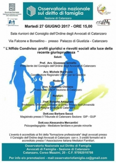 Convegno sull&rsquo;Affido Condiviso  ONDF e Consolidal promuovono il delicato tema