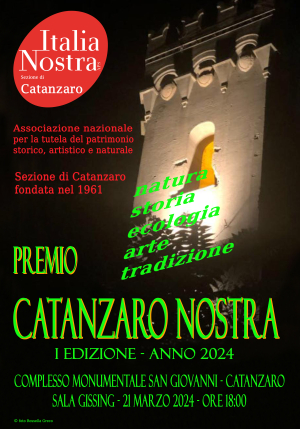 Domani nella sala concerti di Palazzo de Nobili alle 11 la conferenza stampa di presentazione del premio ''Catanzaro Nostra''
