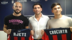 Crotone calcio, presentati dal Dg Raffaele Vrenna gli ultimi due acquisti Ajeta e Crociata