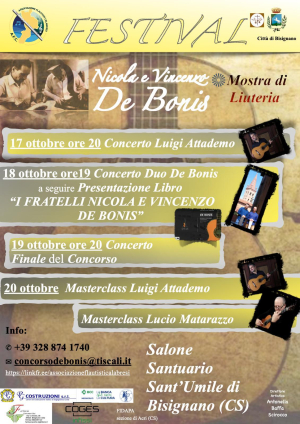 Bisignano celebra la chitarra: il Festival e Concorso Internazionale Nicola e Vincenzo De Bonis