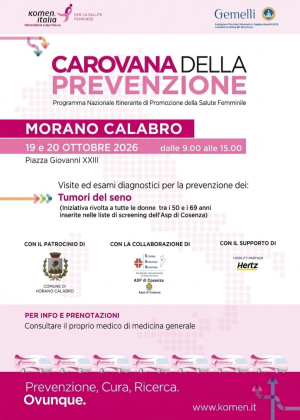 Torna a Morano la ''Carovana della Prevenzione''