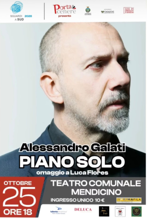 ''Sguardi a Sud'', Alessandro Galati in concerto a Mendicino: il jazz senza confini di ''Piano Solo''