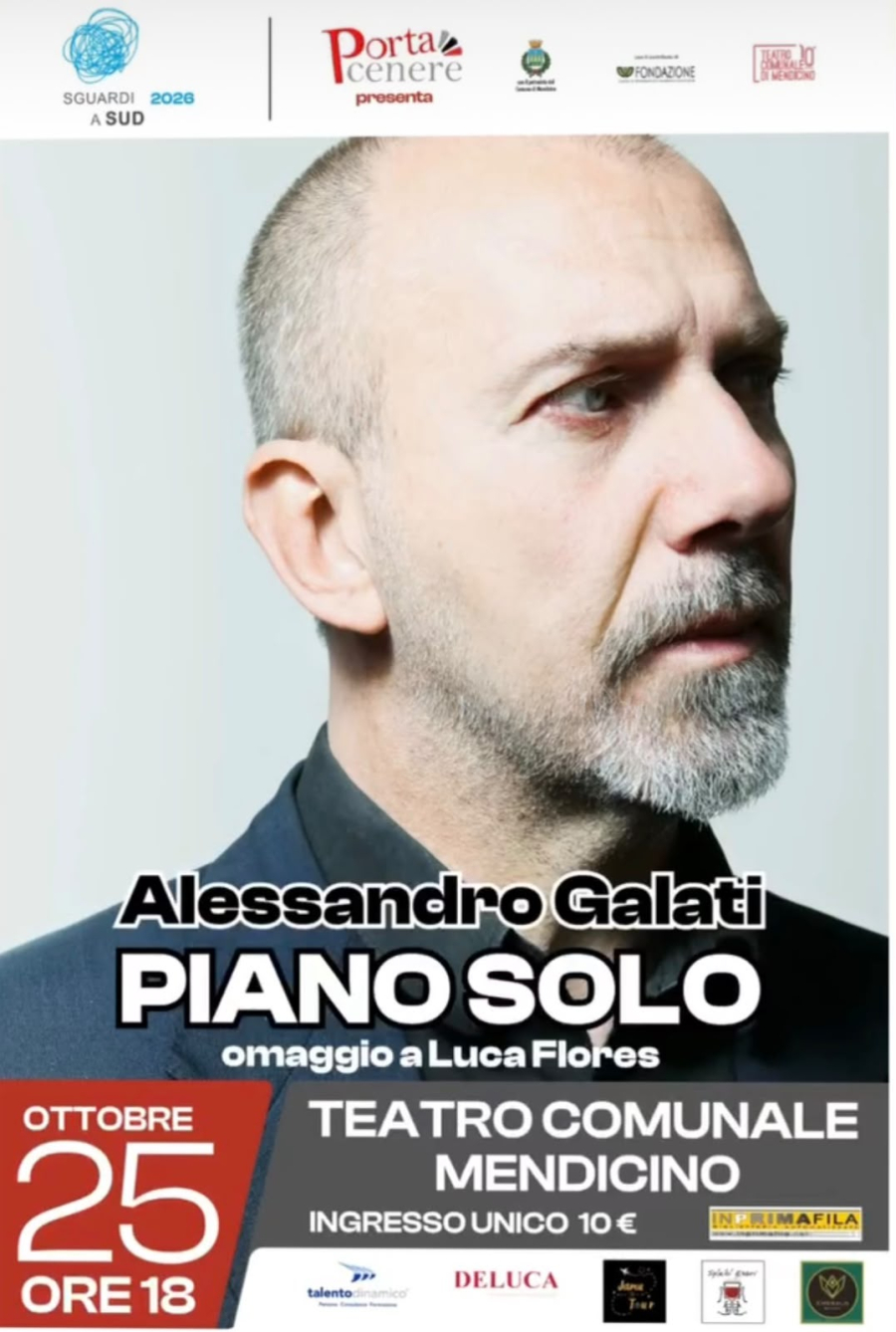 ''Sguardi a Sud'', Alessandro Galati in concerto a Mendicino: il jazz senza confini di ''Piano Solo''