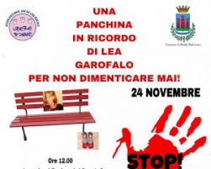 A Crotone una panchina in ricordo di Lea Garofalo