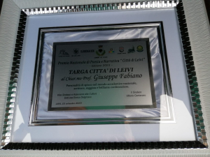 Lo Psicologo e docente universitario catanzarese Giuseppe Fabiano premiato in Liguria