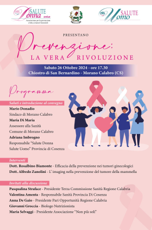 Weekend della Prevenzione a Morano, tre eventi in rosa