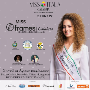 Belvedere Marittimo ospiter&agrave; la 32&deg; tappa di Miss Italia Calabria