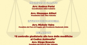 Sabato convegno a Vibo Valentia promosso dalla sezione Aiga