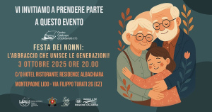 ''Un abbraccio per unire'': venerd&igrave; 3 ottobre a Montepaone ''Festa dei nonni'' aperta alle famiglie per solidariet&agrave;