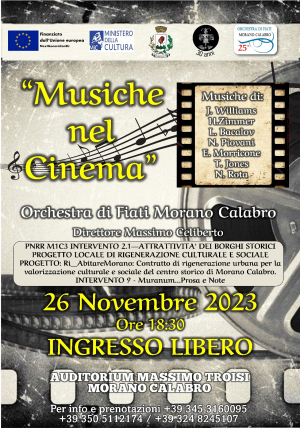 Musiche nel Cinema, prima iniziativa targata PNRR