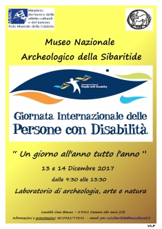 Giornata internazionale dei diritti delle persone con disabilit&agrave; - Museo Nazionale Archeologico della Sibaritide